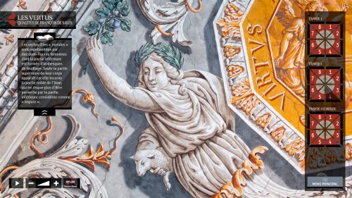 Exemple d'écran pour les vertus